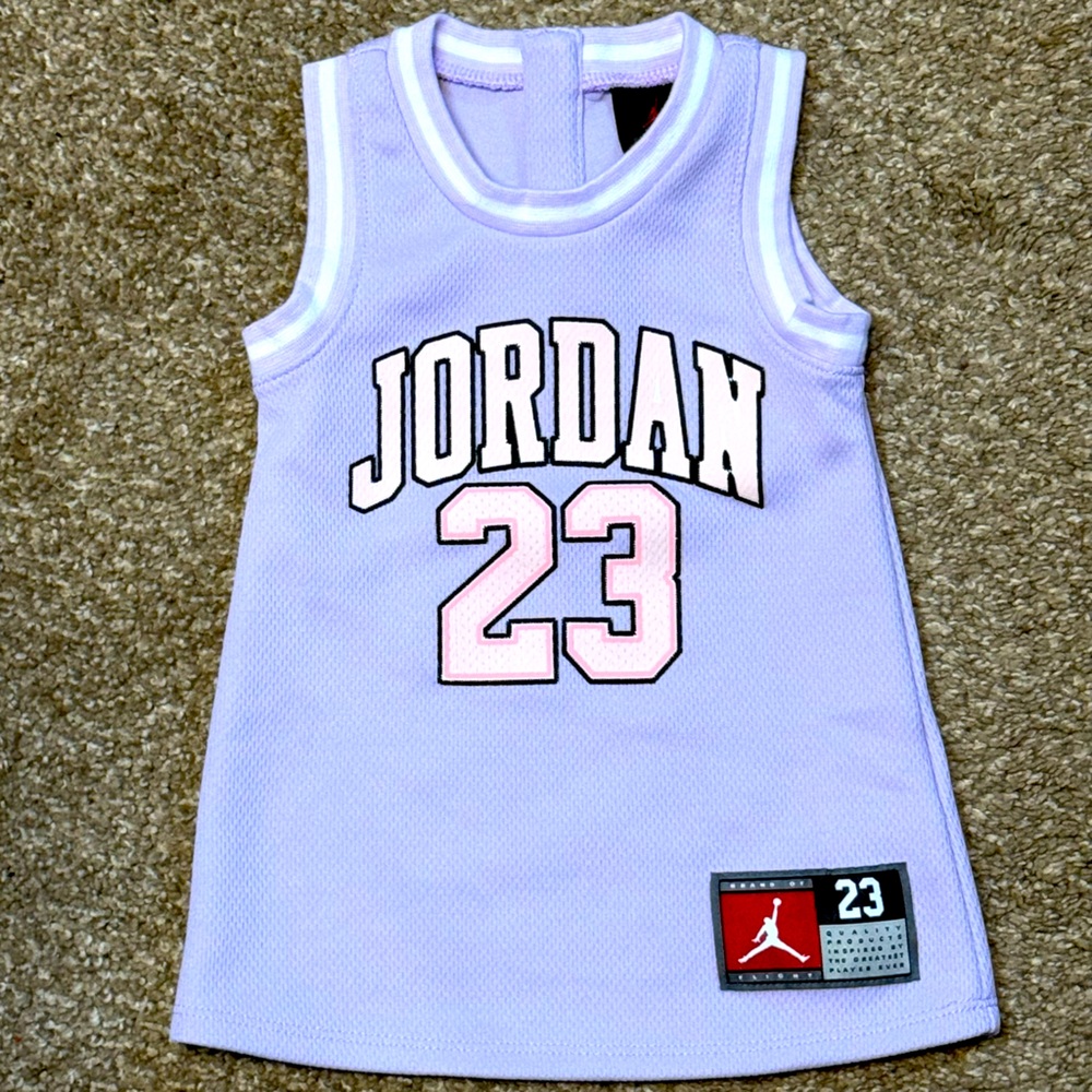 Baby girl Jordan dress pink lavender EUC 12 months